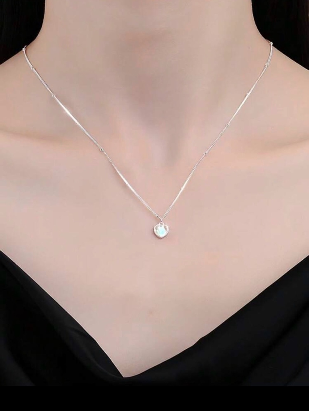 Sterling Silver 925 Heart Pendant Necklace ✨ - Picture 2 of 5